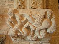 Chapiteau historie, gres, 12eme, musee de Carcassonne (1)